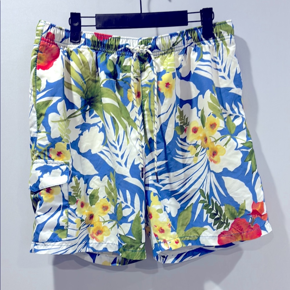 Tommy Bahama Relax Tropical Floral Lined Swim Trunks Men's Size Large